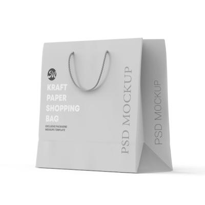 White Paper Shopping Bag Branding Mockup – Free Download