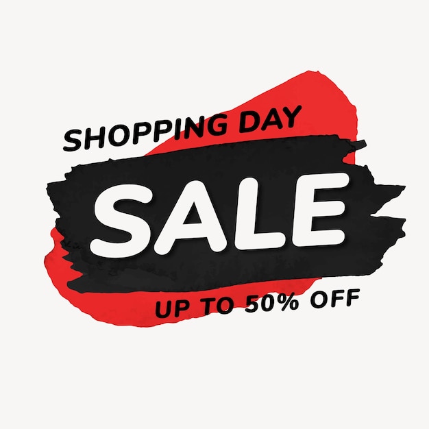 Sale Badge Sticker and Abstract Brush Stroke Vector for Shopping – Free Download