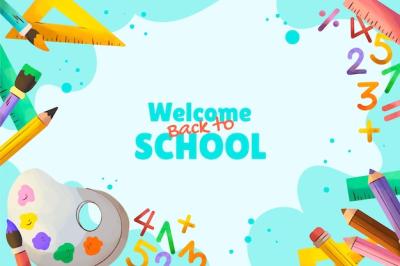 Watercolor Back to School Background – Free Download, Free Stock Photo