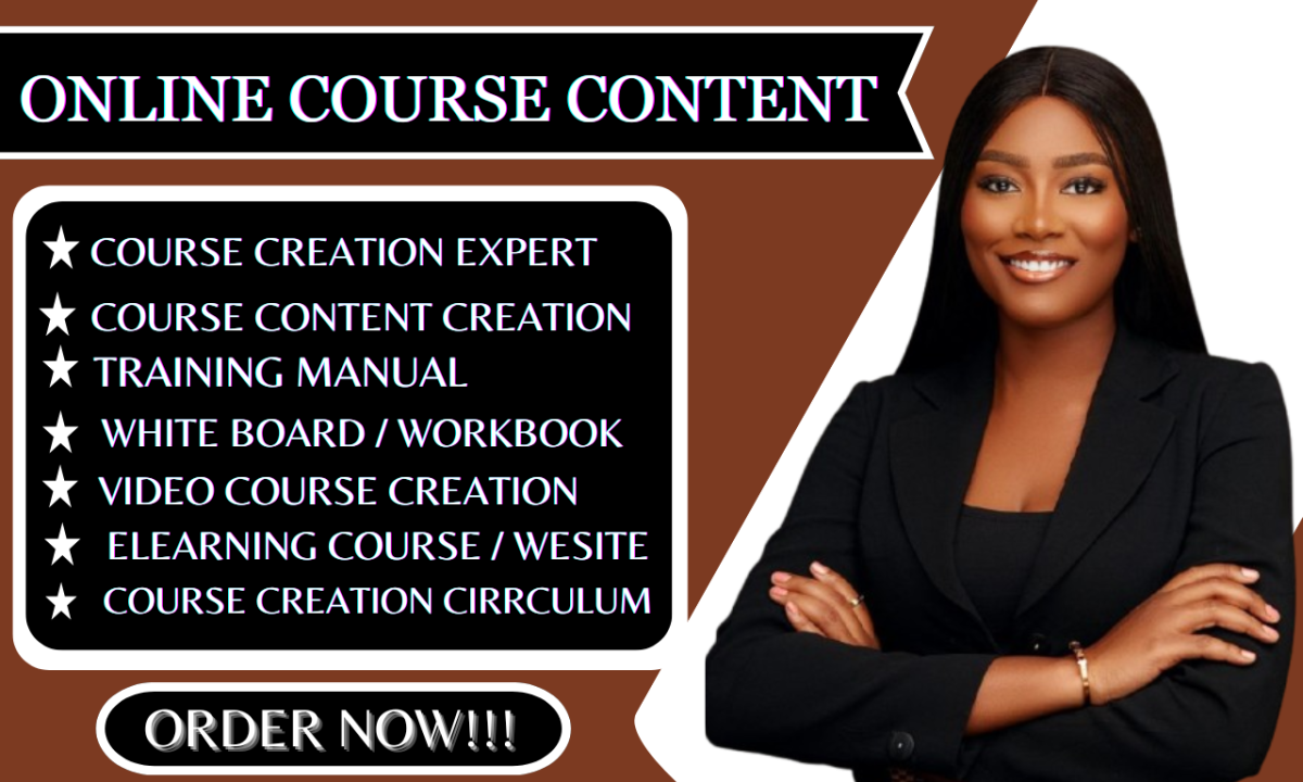 I Will Create Engaging Online Courses, Workbooks, Whiteboard Video Courses, and Curriculum