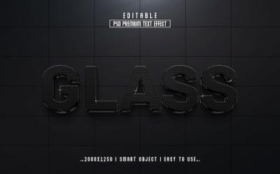 Premium PSD Glass 3D Editable Text Effect with Background – Free Download