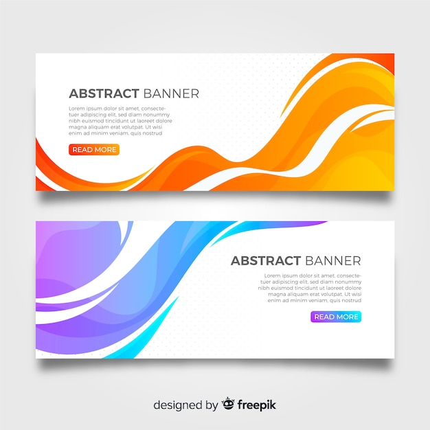 Abstract Waves Banners – Free Download