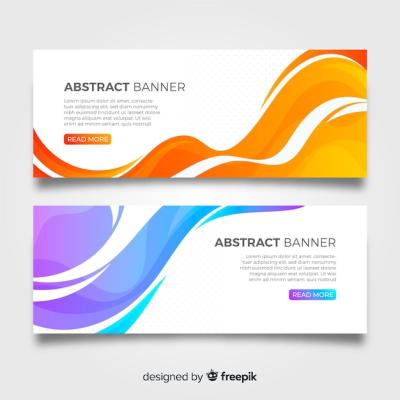 Abstract Waves Banners – Free Download