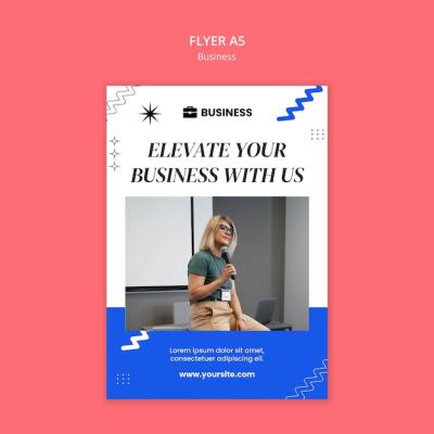 Flat Design Business Strategy Template – Free Download