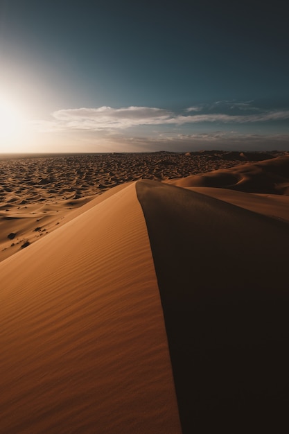 Beautiful Desert Landscape Under Blue Sky in Morocco – Free Stock Photo for Download