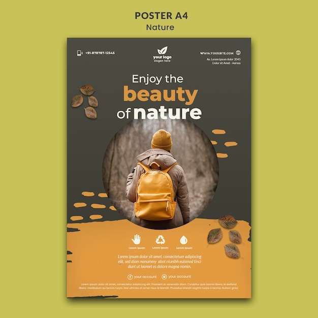 Relax in Nature Poster Template – Free Download