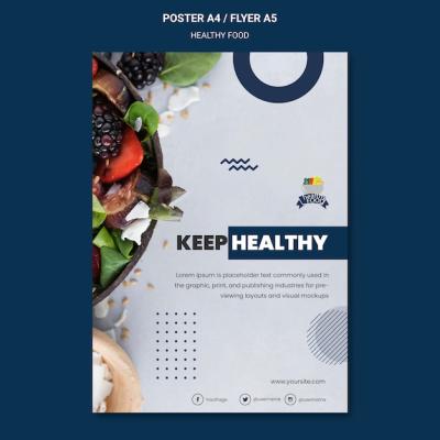 Healthy Food Poster Template – Free Download