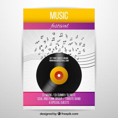 Abstract Style Music Festival Poster – Free Download