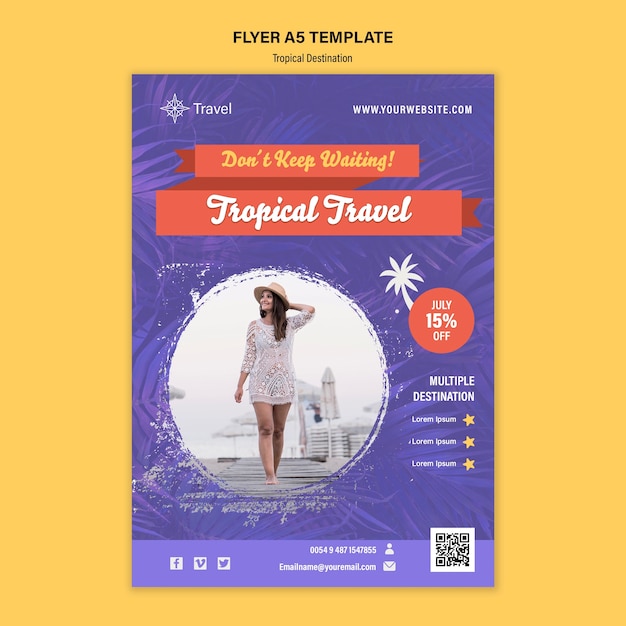 Tropical Destination Flyer Template – Free Download