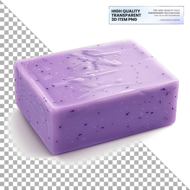 Lavender Scented Soap Bar on Transparent Background – Free Download