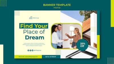 Banner Template for New Family Home – Free Download