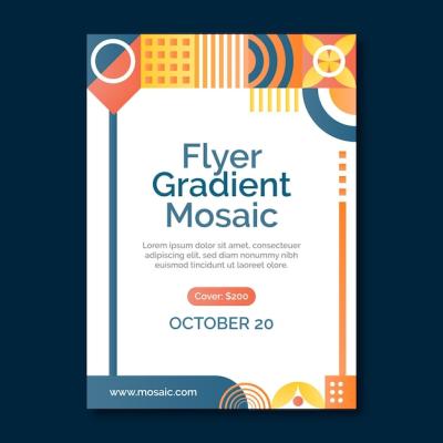 Gradient Mosaic Flyer – Free Download, Free Stock Photo