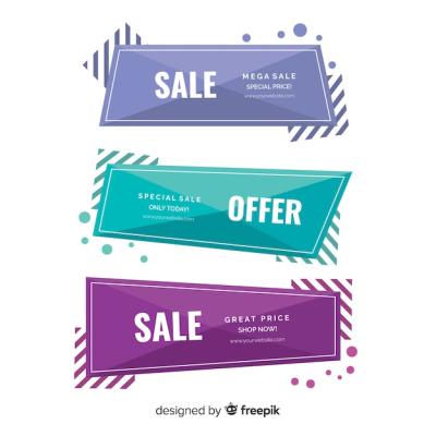 Geometric Sales Banners – Free Download, Download Free Stock Photo