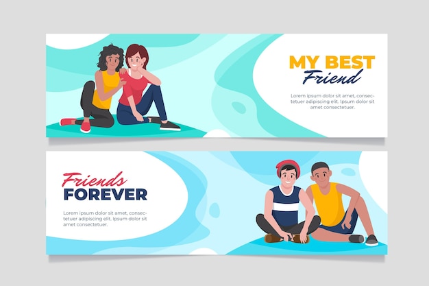 International Friendship Day Banners Set – Free to Download