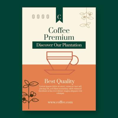 Coffee Plantation Poster Template – Download Free Stock Photo