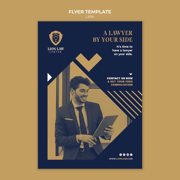 Law Flyer Design Template – Download Free Stock Photo