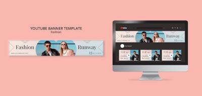 Gradient Fashion YouTube Banner – Download Free Stock Photo