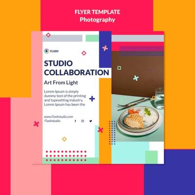 Flat Design Photography Template – Free Download