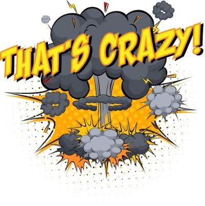 Comic Cloud Design Featuring the Phrase “That’s Crazy” – Free Download