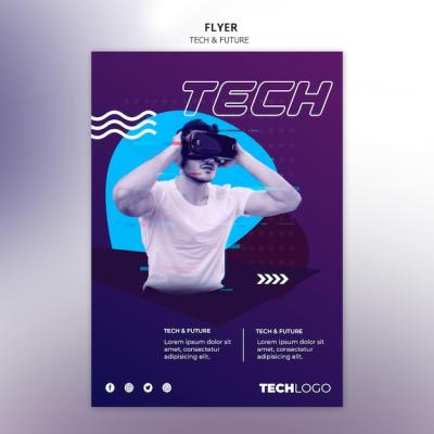 Technology-Themed Flyer Template – Free Download