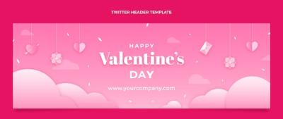 Gradient Valentine’s Day Twitter Header – Free Stock Photo Download