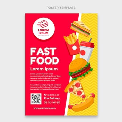 Fast Food Poster Template – Free Download