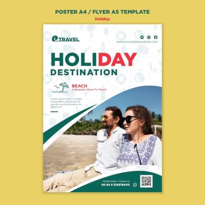 Flat Design Holiday Template – Free Stock Photo for Download