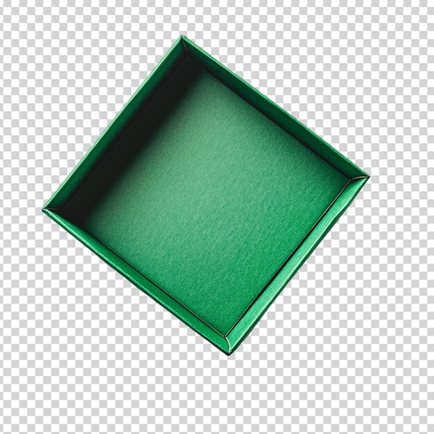 Open Green Cube Box Isolated on White Background – Free Download