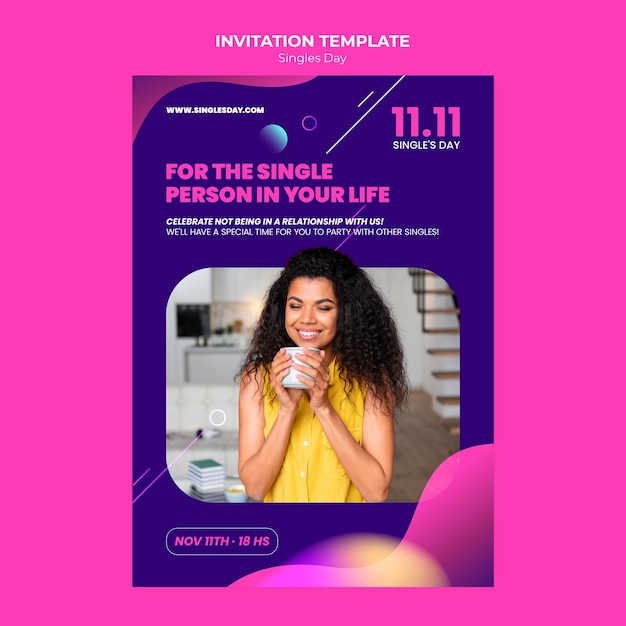 Singles Day 11.11 Sales Invitation Template – Free Download