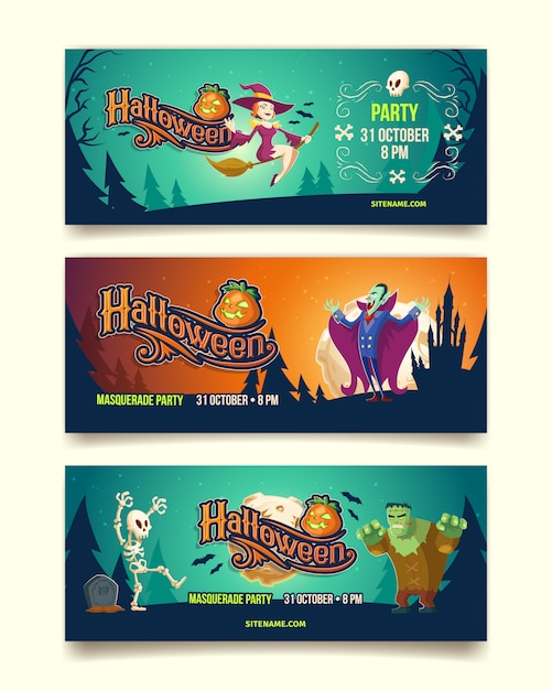 Halloween Party Invitation Card Illustrations – Free Download