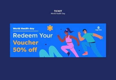 World Health Day Celebration Ticket Template – Free Download