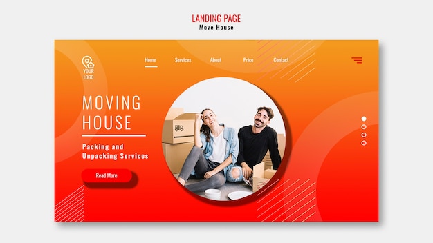 Move House Landing Page Template – Download Free Stock Photo