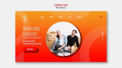 Move House Landing Page Template – Download Free Stock Photo