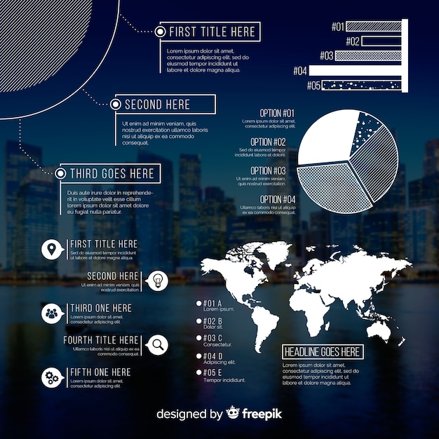 Business Infographic with Photo – Download Free Stock Photo