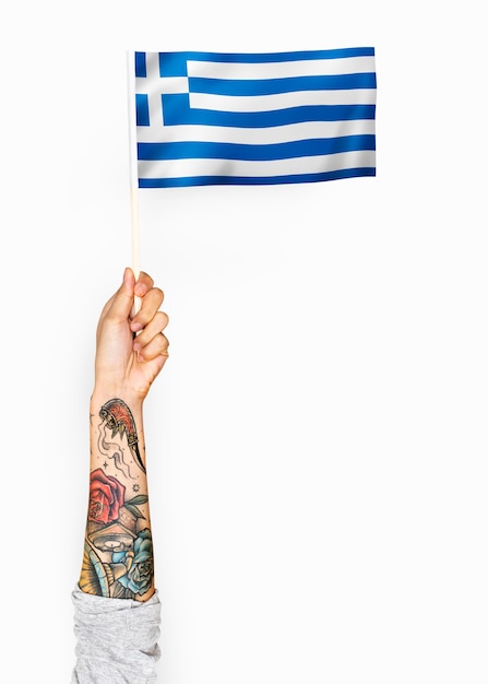 Greece Flag Waving Person – Free Stock Photo for Download