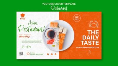 Delicious Food Restaurant YouTube Cover – Download Free Stock Photo