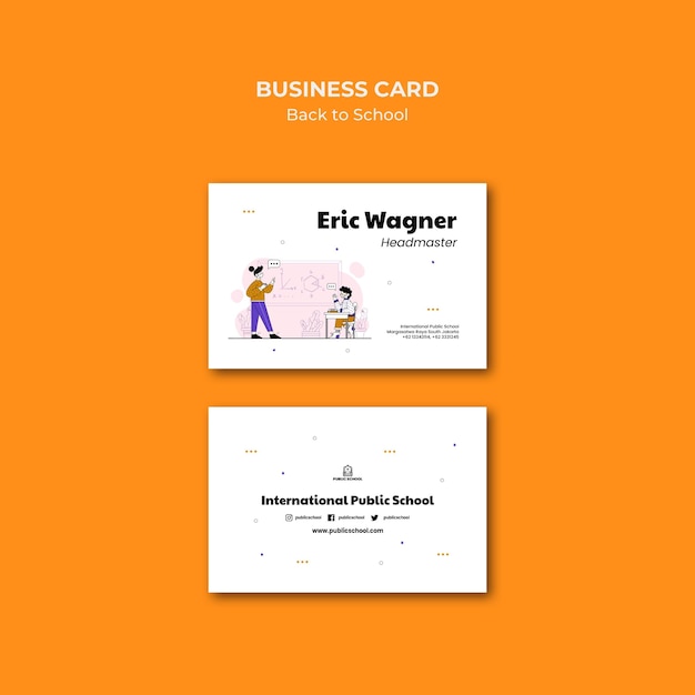 Back to School Business Card Design – Free Download