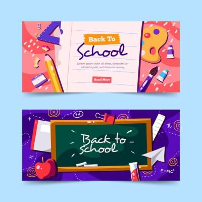 Hand-Drawn Back to School Banners – Free to Download