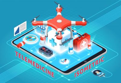 Telemedicine Isometric Composition – Free Download, Free Stock Photo