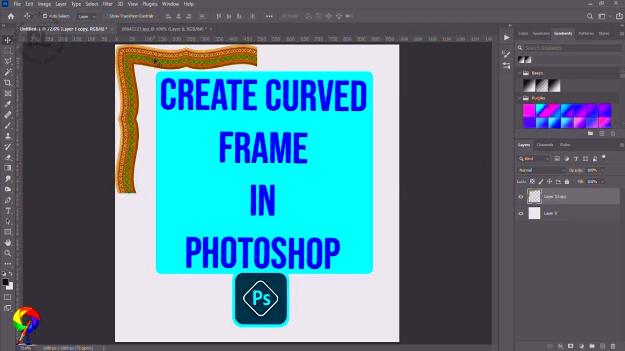 How To Create Curved Frame in Photoshop  YouTube