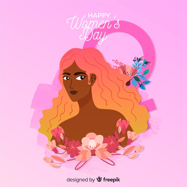 Flat Women’s Day Background – Free Download