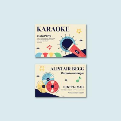 Flat Design Karaoke Template for Free Download