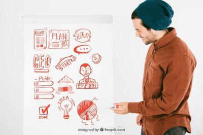 Young Man Presenting with Whiteboard – Free Stock Photo, Download Free