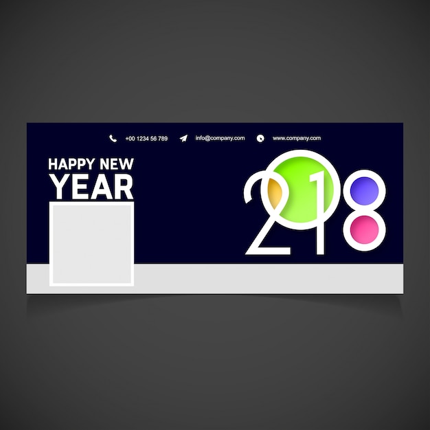 Modern New Year 2018 Facebook Cover – Free Download