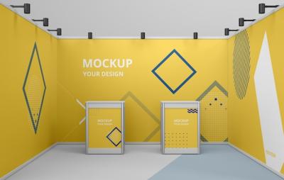 Exhibition Stand Mock-Up Arrangement – Free Download