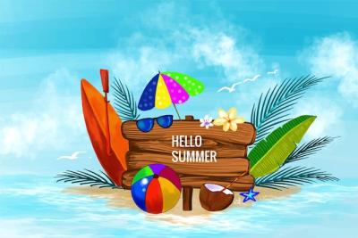 Summer Time Holiday Illustration Background – Download Free Stock Photo