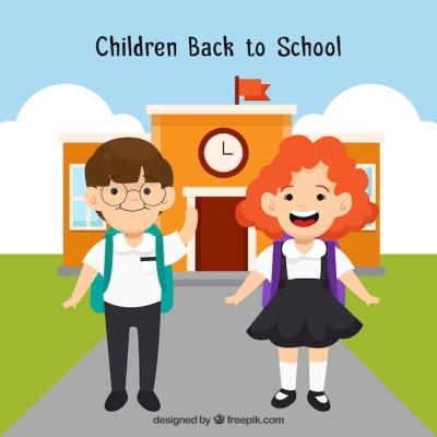 Happy Students Back to School Background – Free Download