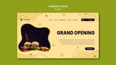 Burger Landing Page Template – Free Download, Free Stock Photo