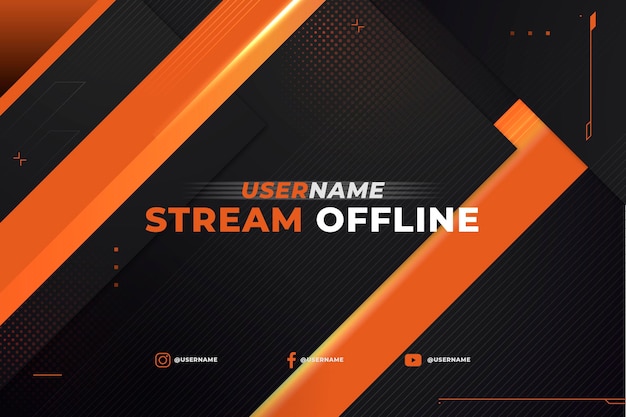 Gamer Style Offline Banner for Twitch – Free Stock Photo, Download Free