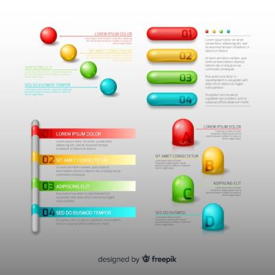 Flat Infographic Elements and Stats Collection – Free Download